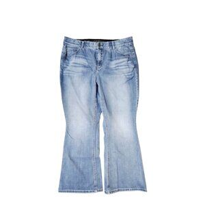 Lane Bryant High-Rise Bootcut Jeans Plus Size 26 Stretch Denim Light Wash